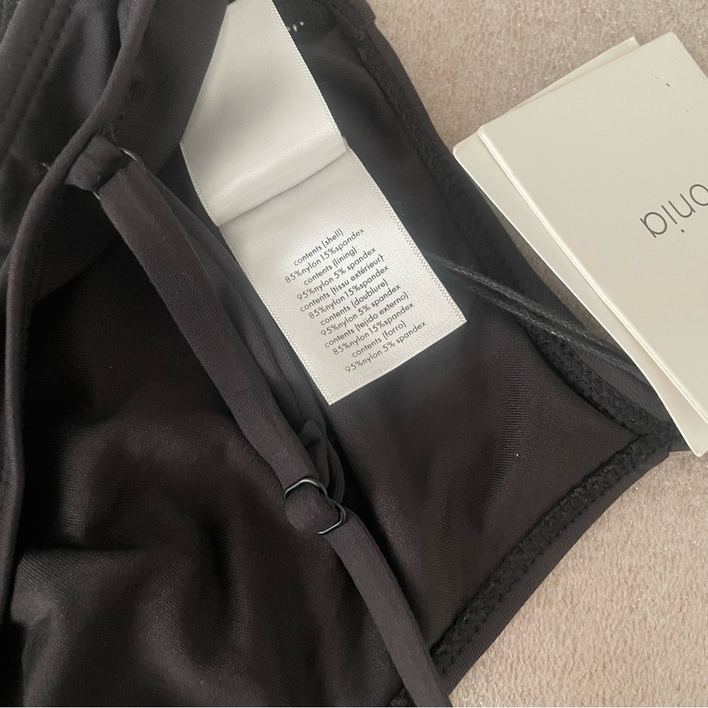 Onia Black Sarita Swim Top Size Large - Picture 4 of 5